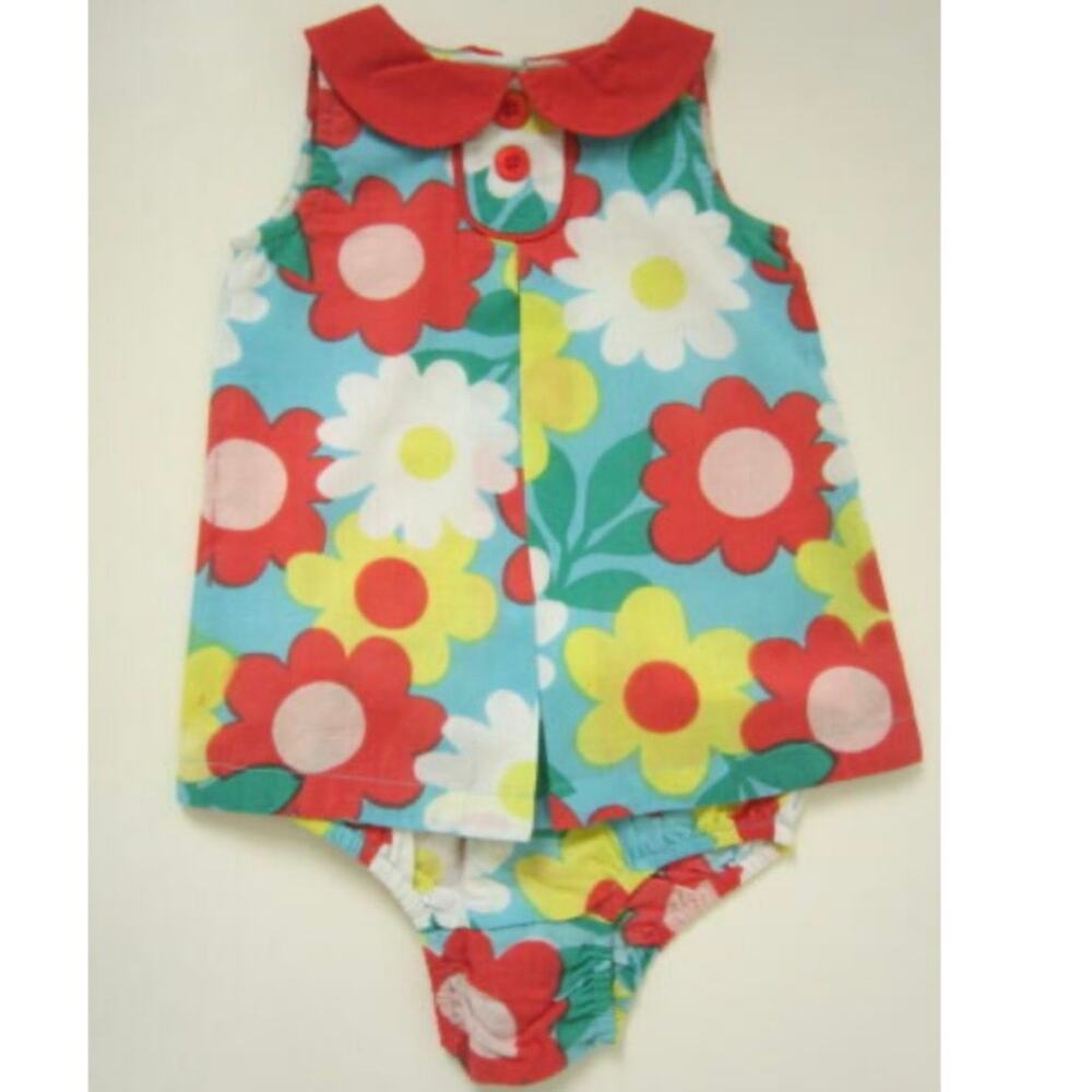 Baby Boden Floral Dress with Bloomers - Size 2-3 Years